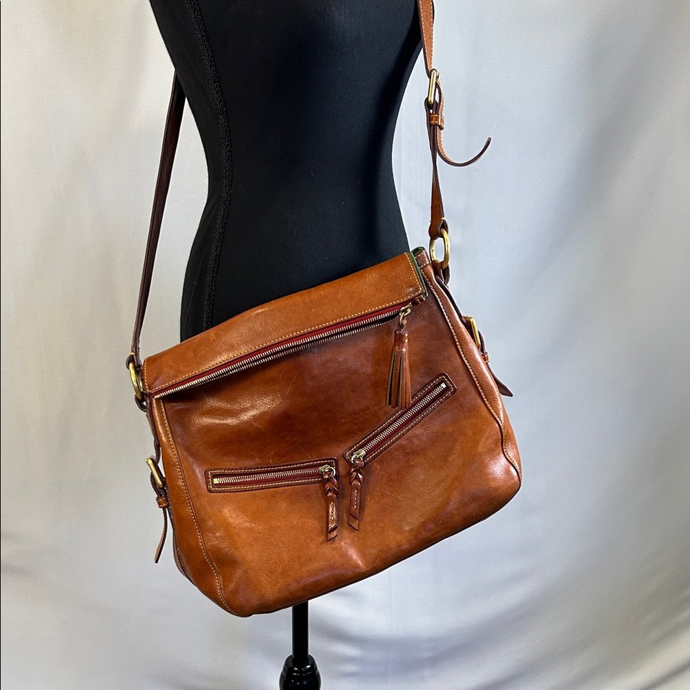 DOONEY Brown Leather Crossbody Bag